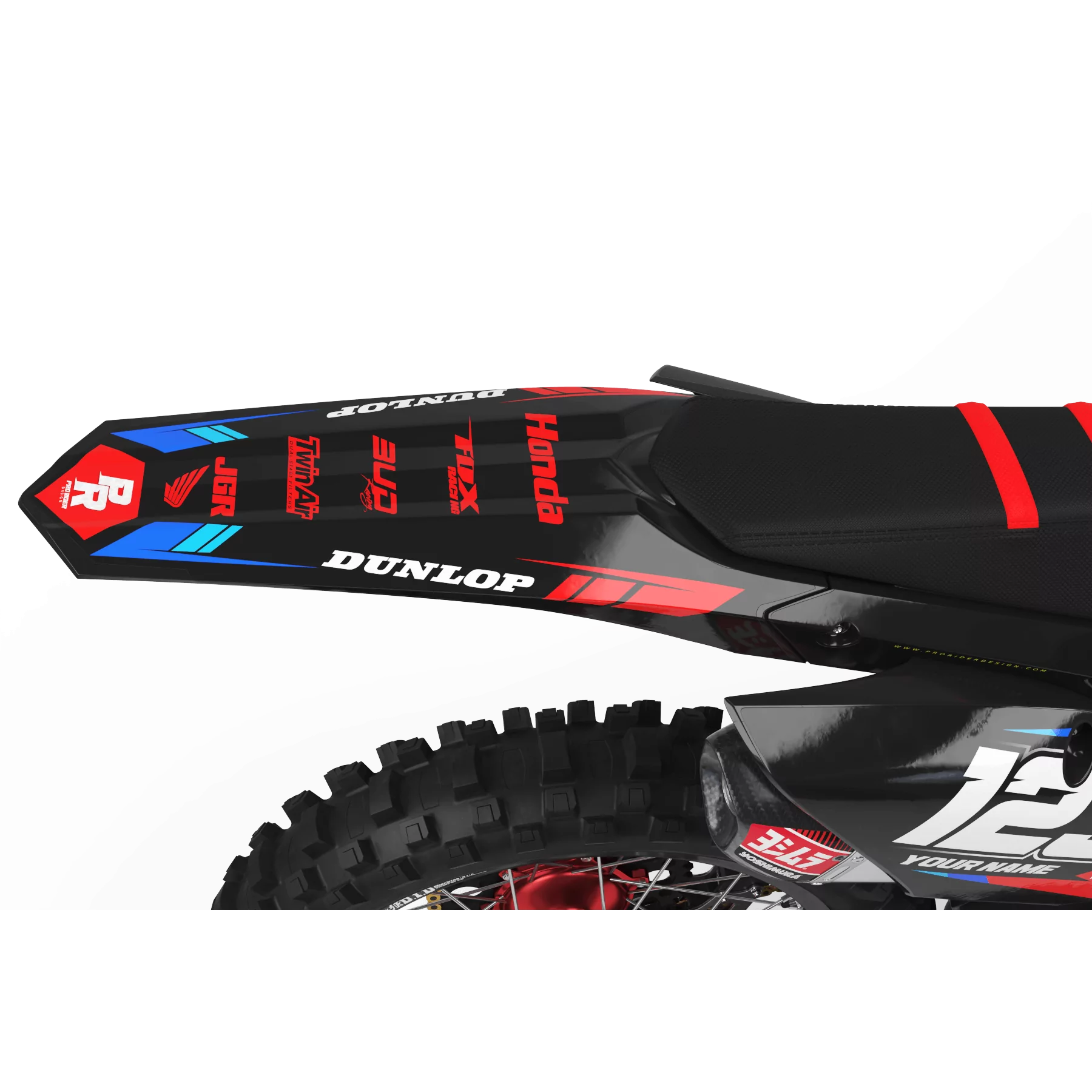 Kit adesivos moto KIT ADESIVOS Motocross HONDA JGR Alta Qualidade para Motocross 1989 a 2019 (REF:PRDA37A)