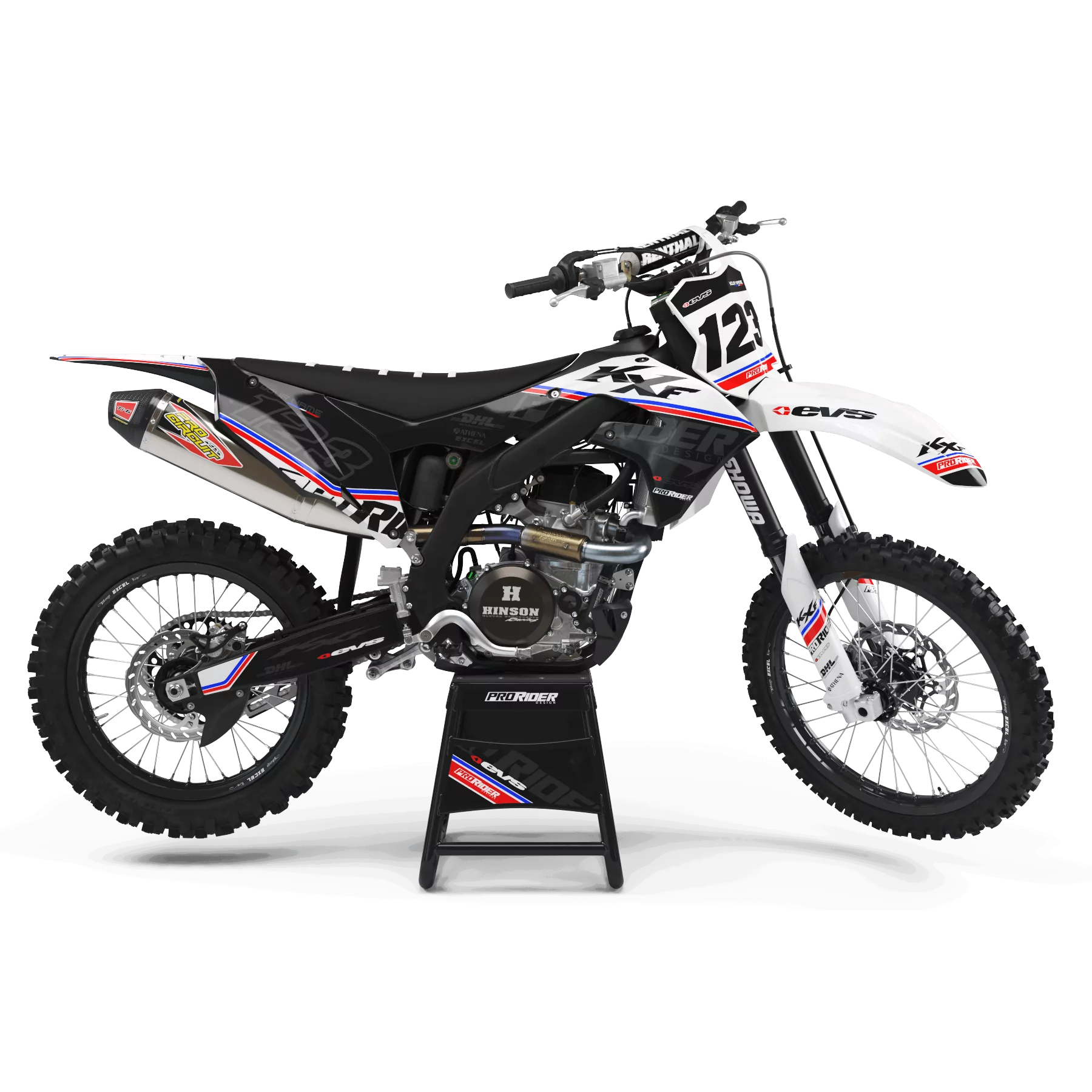 Kit adhesivos moto KIT ADHESIVOS Motocross KAWASAKI EVS FRENCH TOUCH