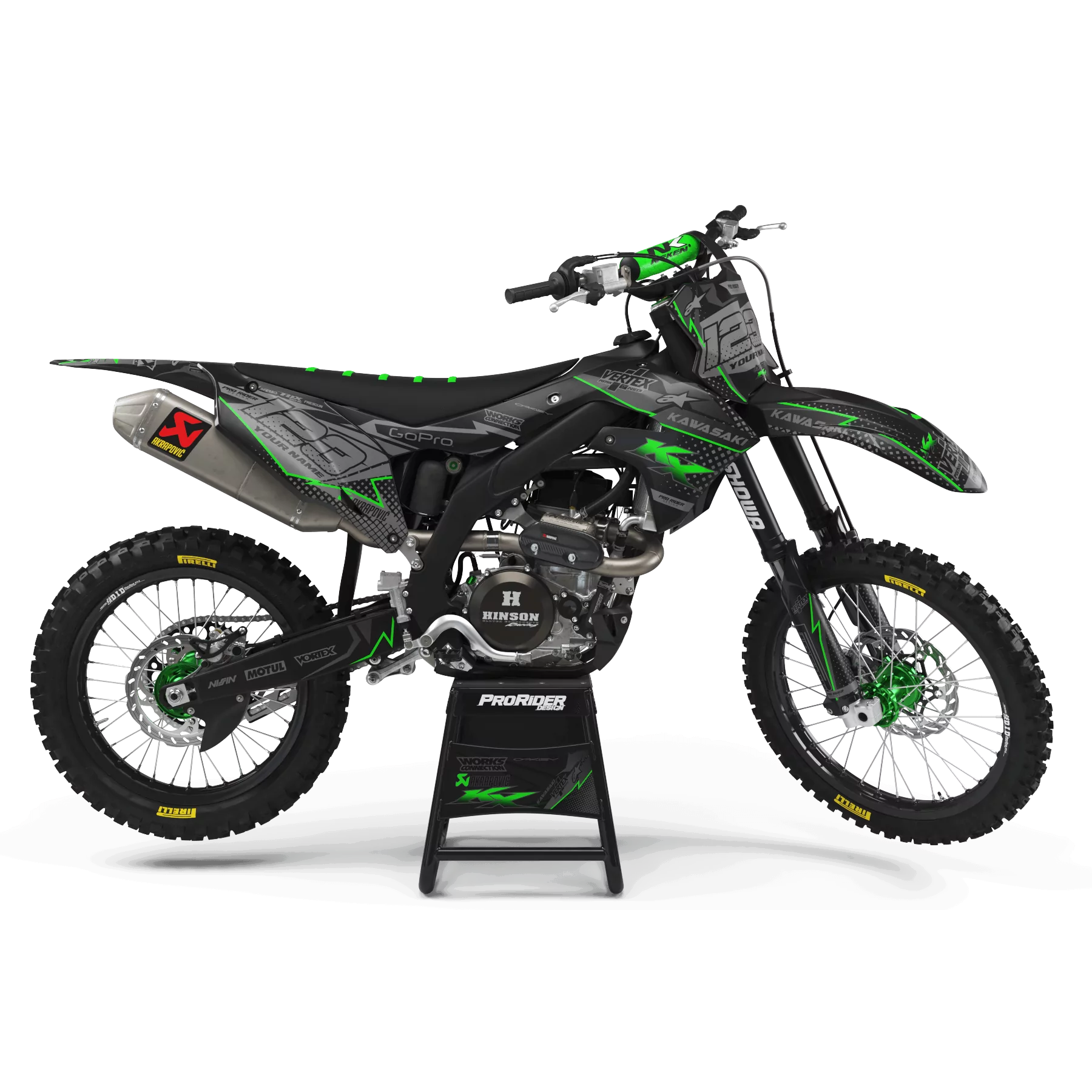 Kit adesivos moto KIT ADESIVOS Motocross KAWASAKI VERTEX (REF:PRDA39B1)
