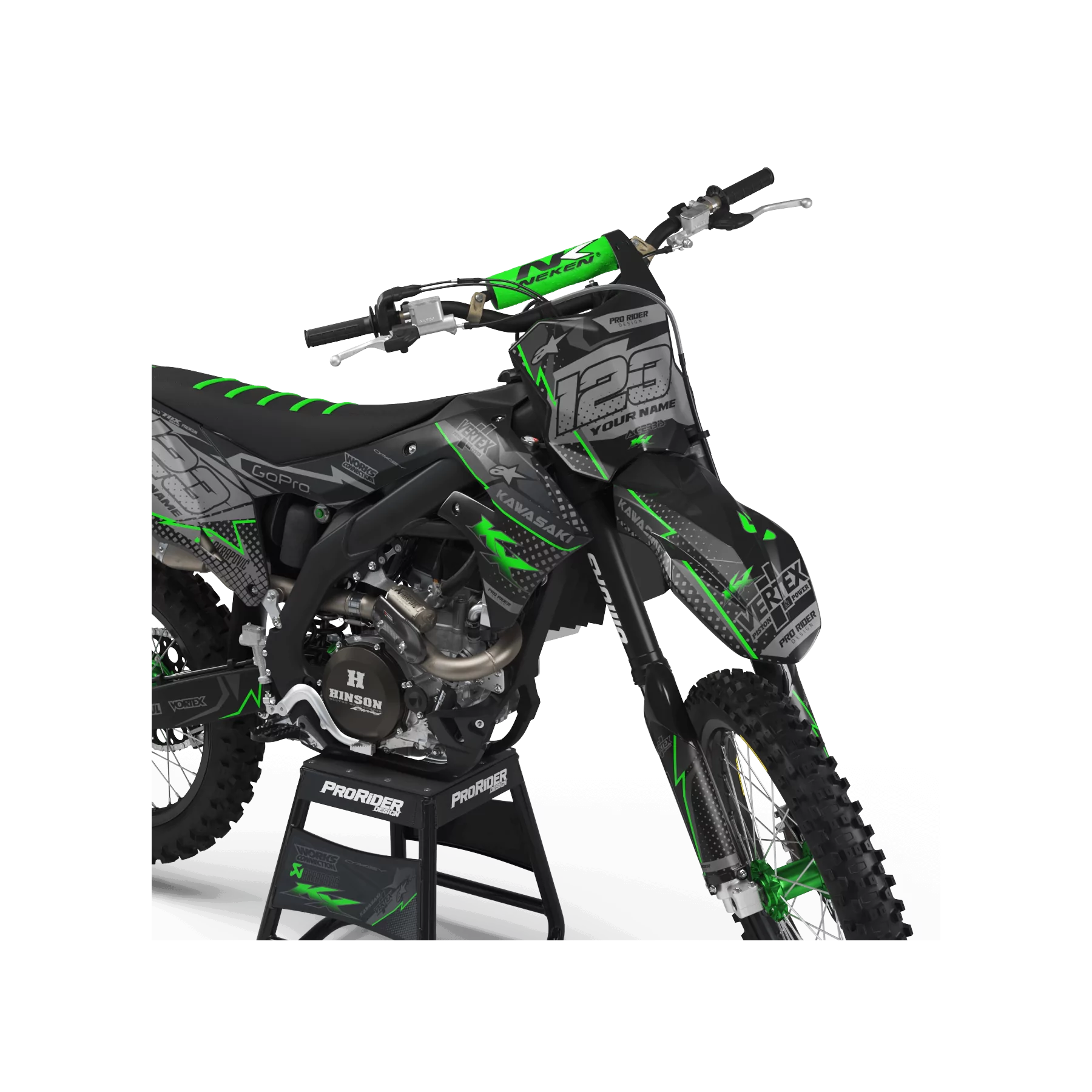 STICKERSET moto Stickerset Motocross KAWASAKI VERTEX (REF:PRDA39B1)