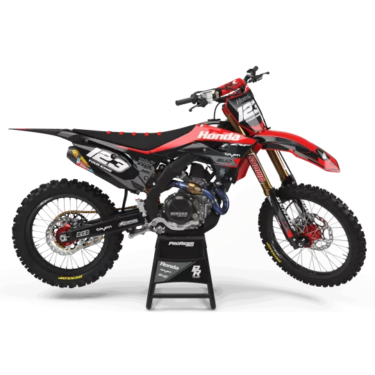 Kit de adesivos moto KIT ADESIVOS Motocross HONDA BUD RACING NOIR|ROUGE (REF:PRDA36A1)