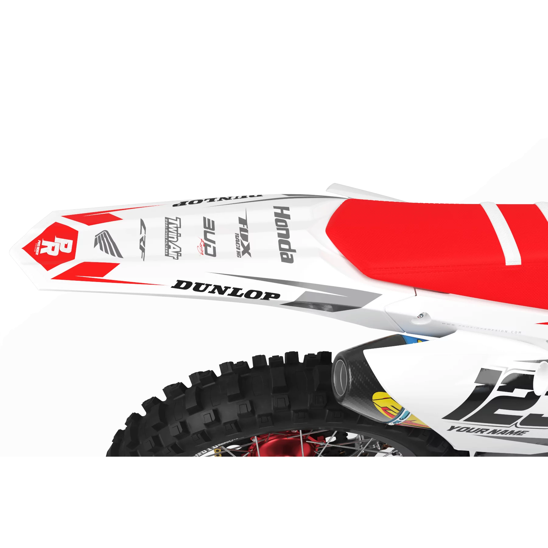 Grafiche moto GRAFICHE Motocross HONDA BUD RACING BIANCO|ROSSO (REF:PRDA36A2)