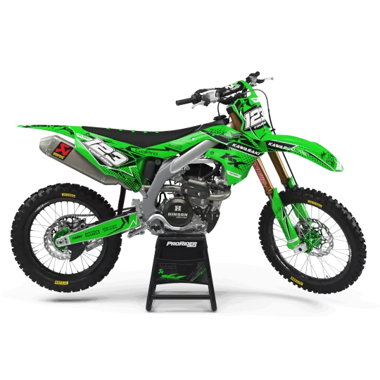 Kit de adesivos moto KIT ADESIVOS Motocross KAWASAKI VERTEX VERT (REF:PRDA39B4)