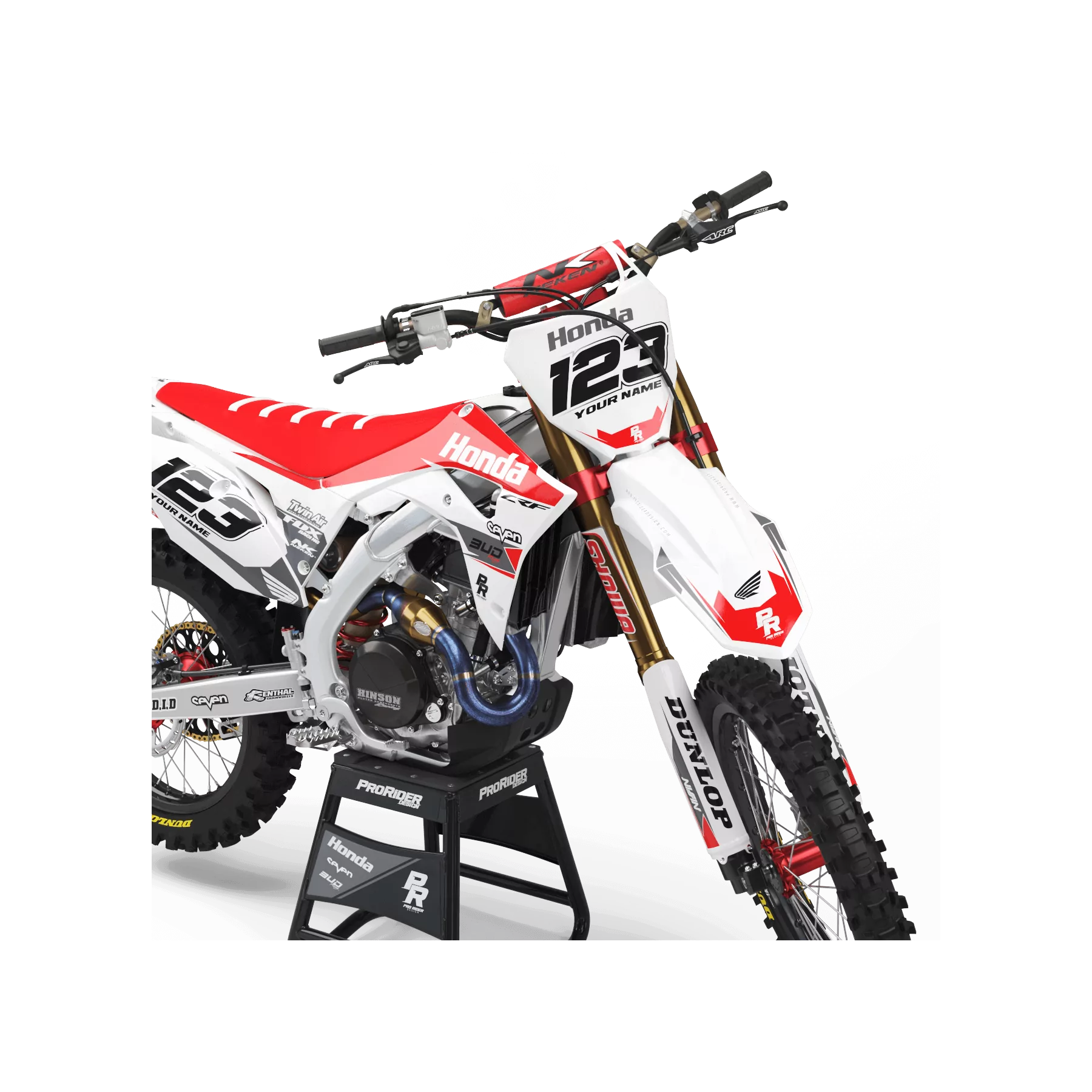 Grafiche moto Grafiche Motocross HONDA BUD RACING BIANCO|ROSSO (REF:PRDA36A2)