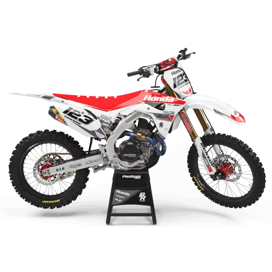 Kit adesivos moto KIT ADESIVOS Motocross HONDA BUD RACING BRANCO|VERMELHO (REF:PRDA36A2)
