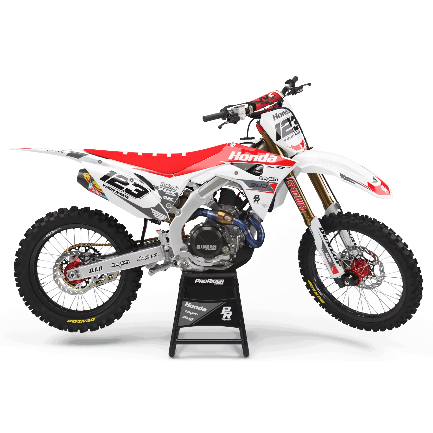 GRAPHICS Moto Graphics Motocross HONDA BUD RACING WHITE|RED (REF:PRDA36A2)
