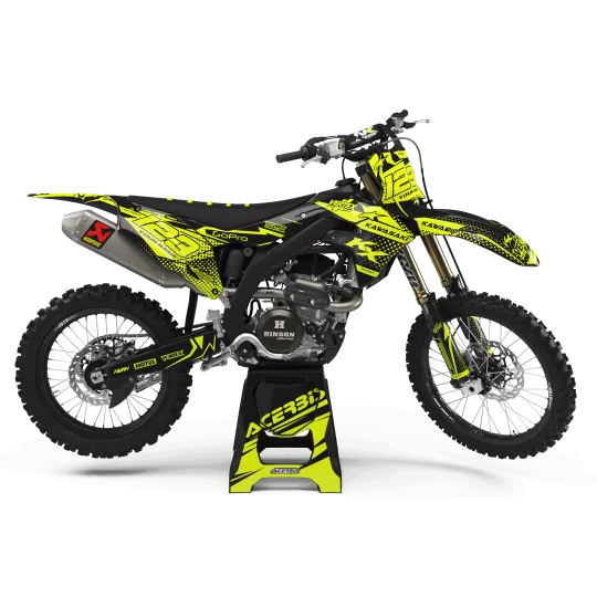 STICKERSET moto Stickerset Motocross FLUO PERSO KAWASAKI VERTEX