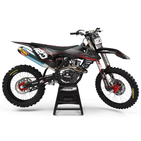 Kit adesivos moto KIT ADESIVOS Motocross PERSO HONDA FACTORY NEKEN BLACK MATE (ref:prda31a)