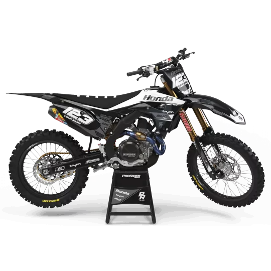 Kit adesivos moto KIT ADESIVOS Motocross HONDA BUD RACING PRETO|BRANCO (REF:PRDA36A5)
