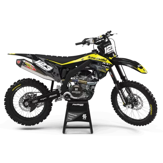 Moto stickerset Stickerset Motocross KAWASAKI BUD RACING ZWART|GEEL (REF:PRDA36B4)