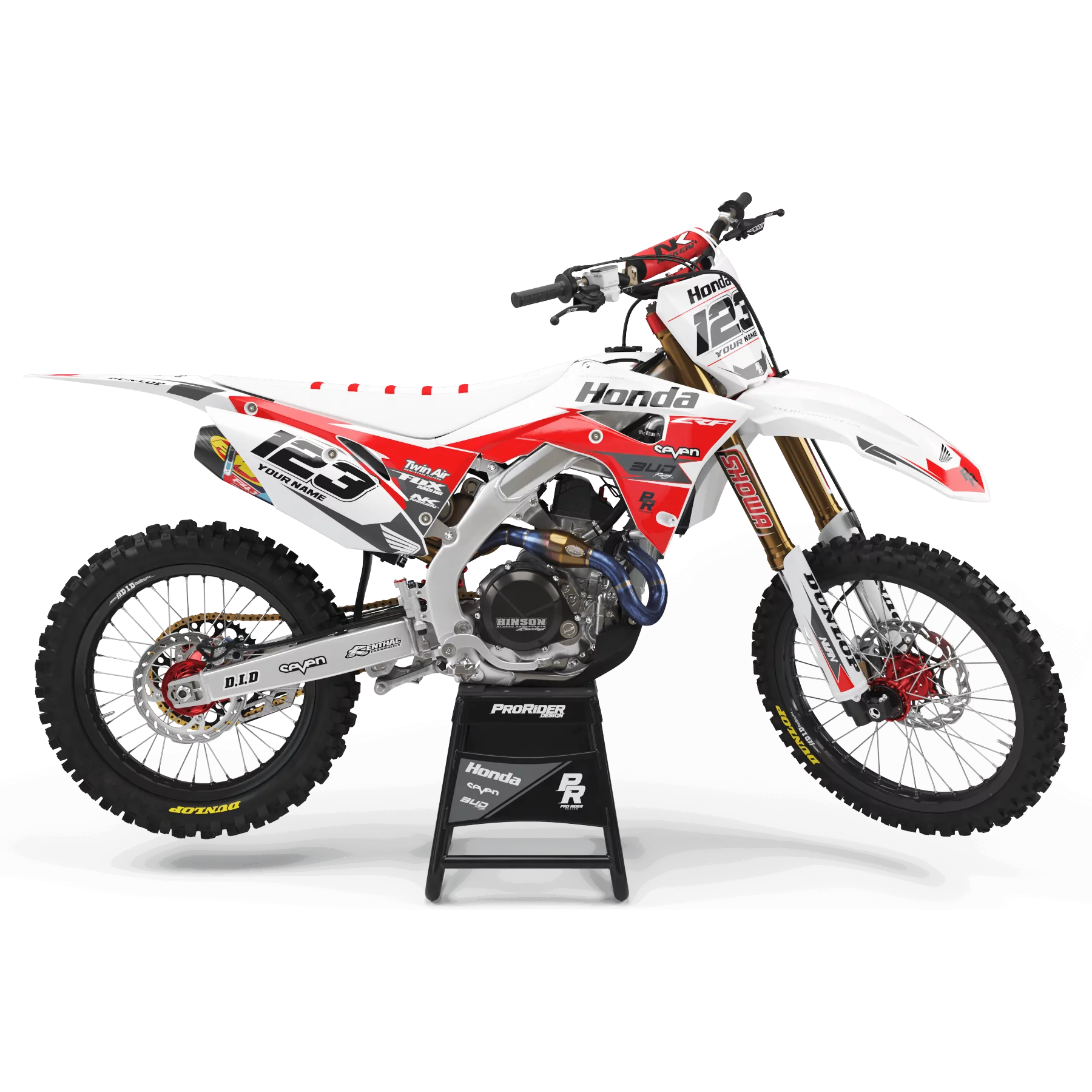graphics moto Graphics Motocross CRF HONDA BUD RACING RED|WHITE (REF:PRDA36A6)