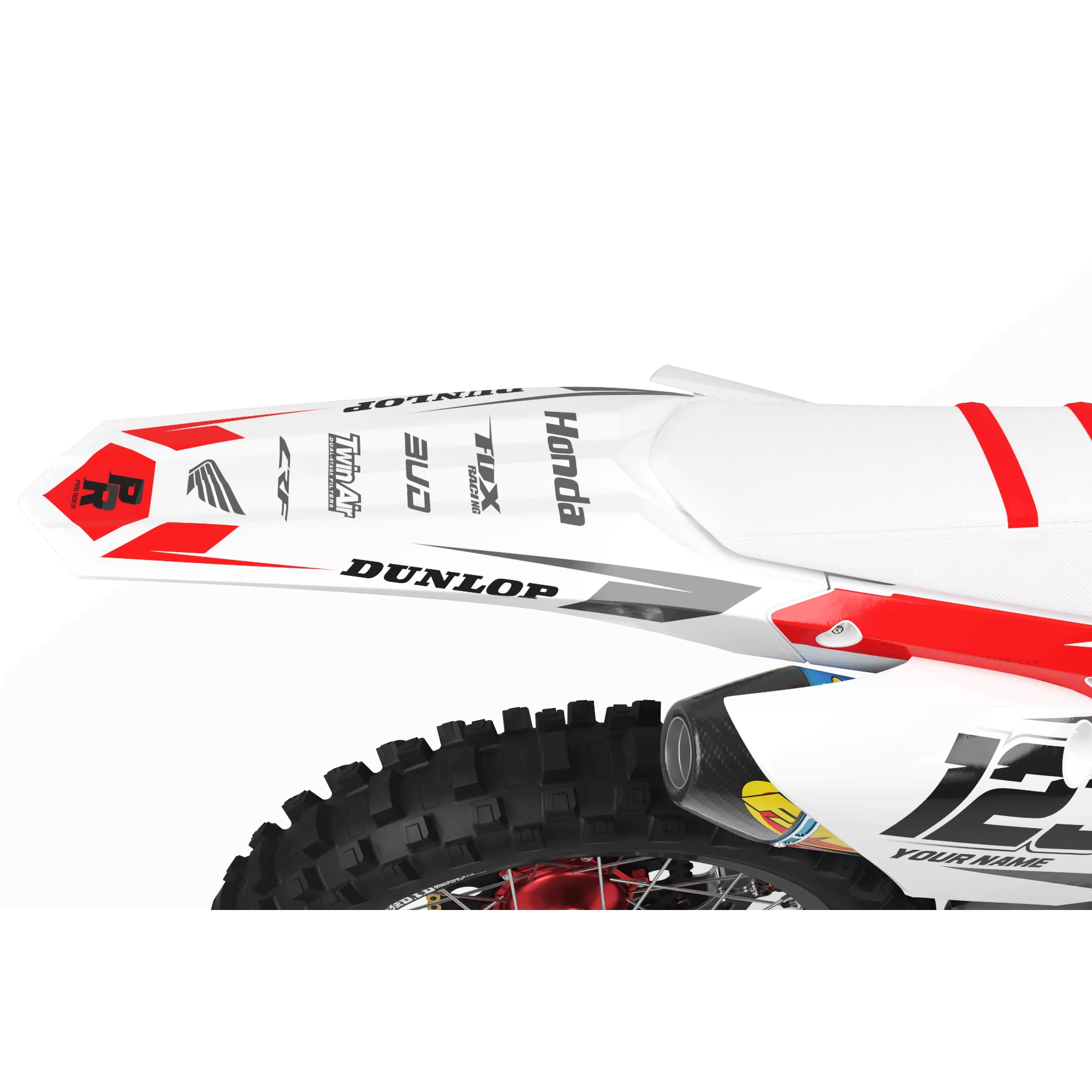 graphics kit moto Graphics Motocross CRF HONDA BUD RACING RED|WHITE (REF:PRDA36A6)