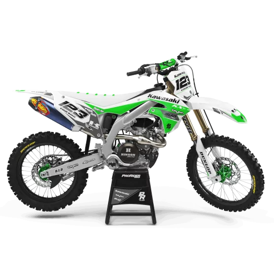 Motorstickerset STICKERSET Motocross KAWASAKI BUD RACING GROEN|WIT (REF:PRDA36B6)