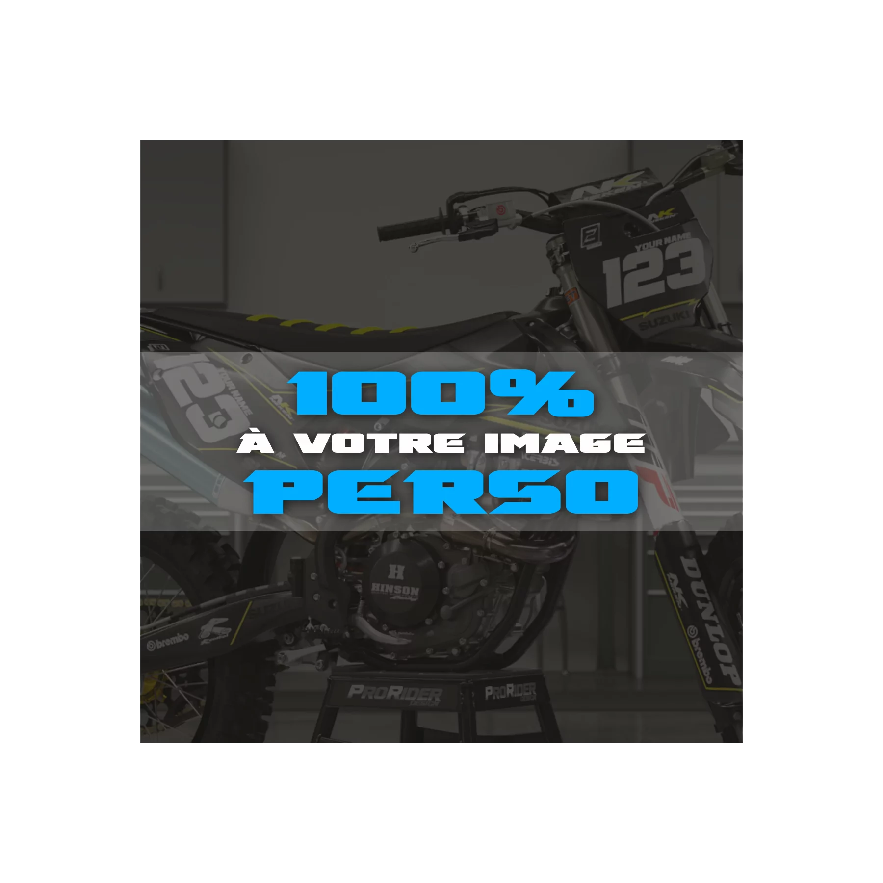 Moto stickerset Stickerset "EENVOUDIG" FLUO 700 RAPTOR
