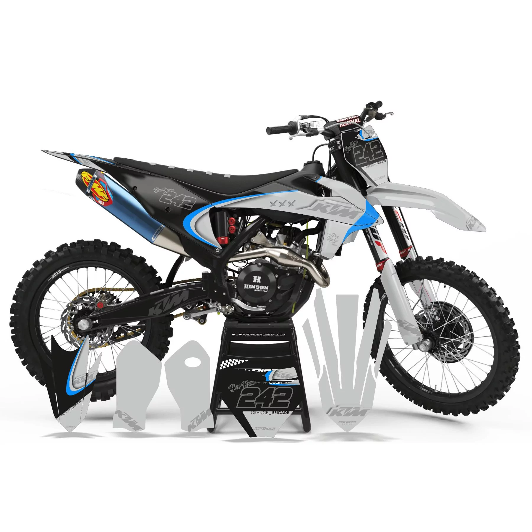 Stickerset motor STICKERSET Motocross PERSOONLIJK CURVE