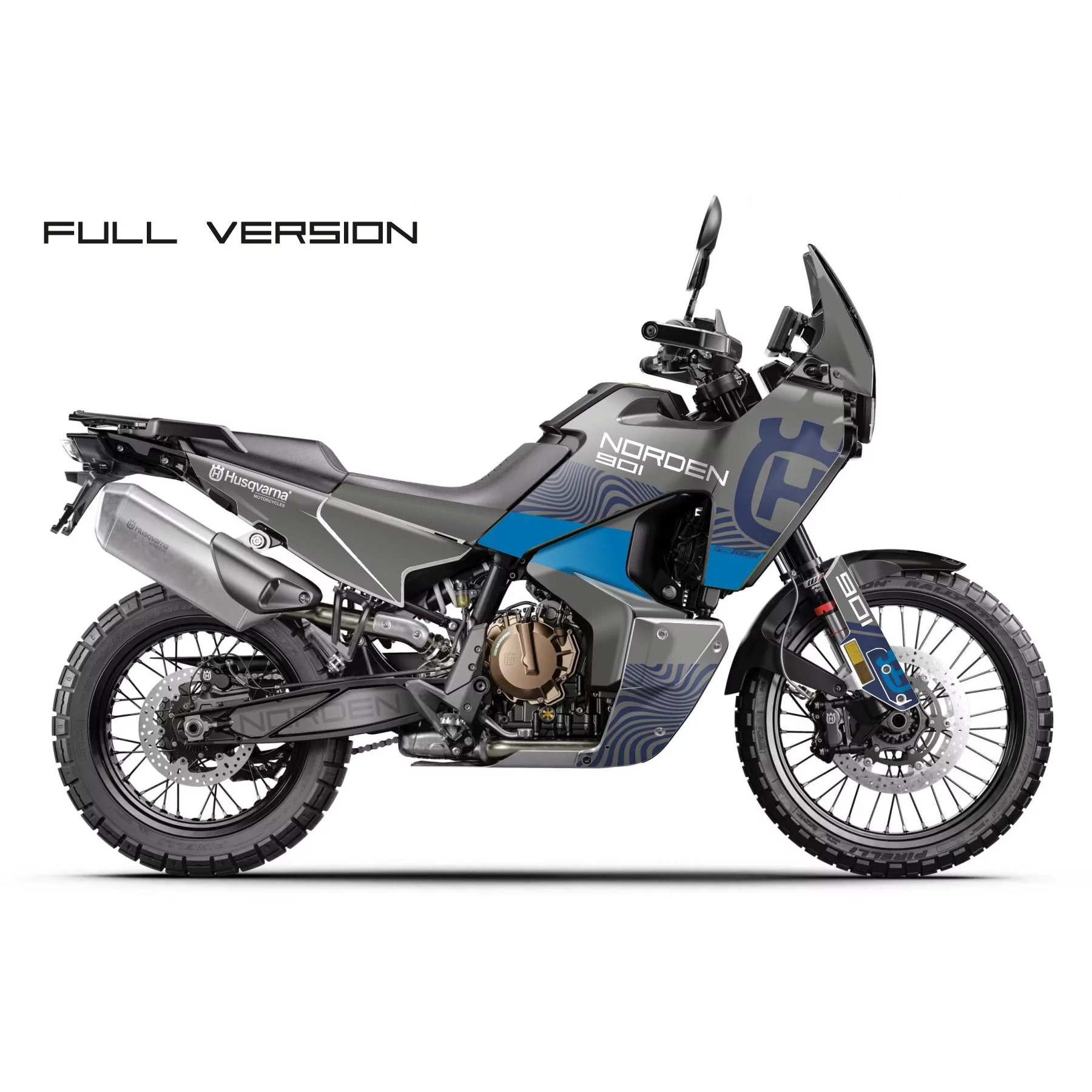 Kit adesivos moto Kit adesivos 901 NORDEN replica blue