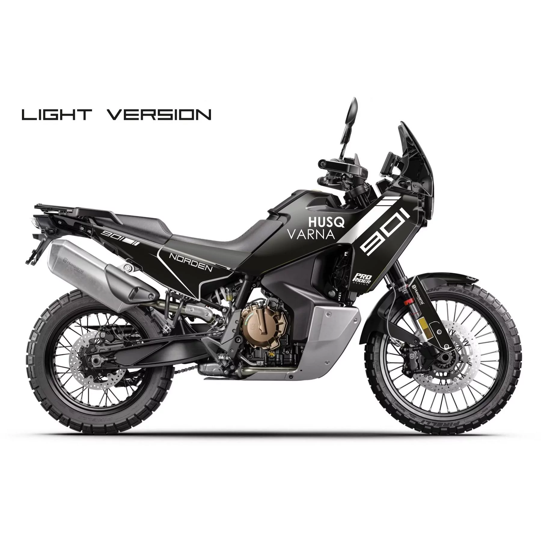 Kit adesivos moto Kit adesivos 901 NORDEN upline black&white HUSQVARNA