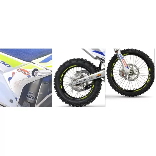 Motorcycle graphics airbox + rim tape 100% custom