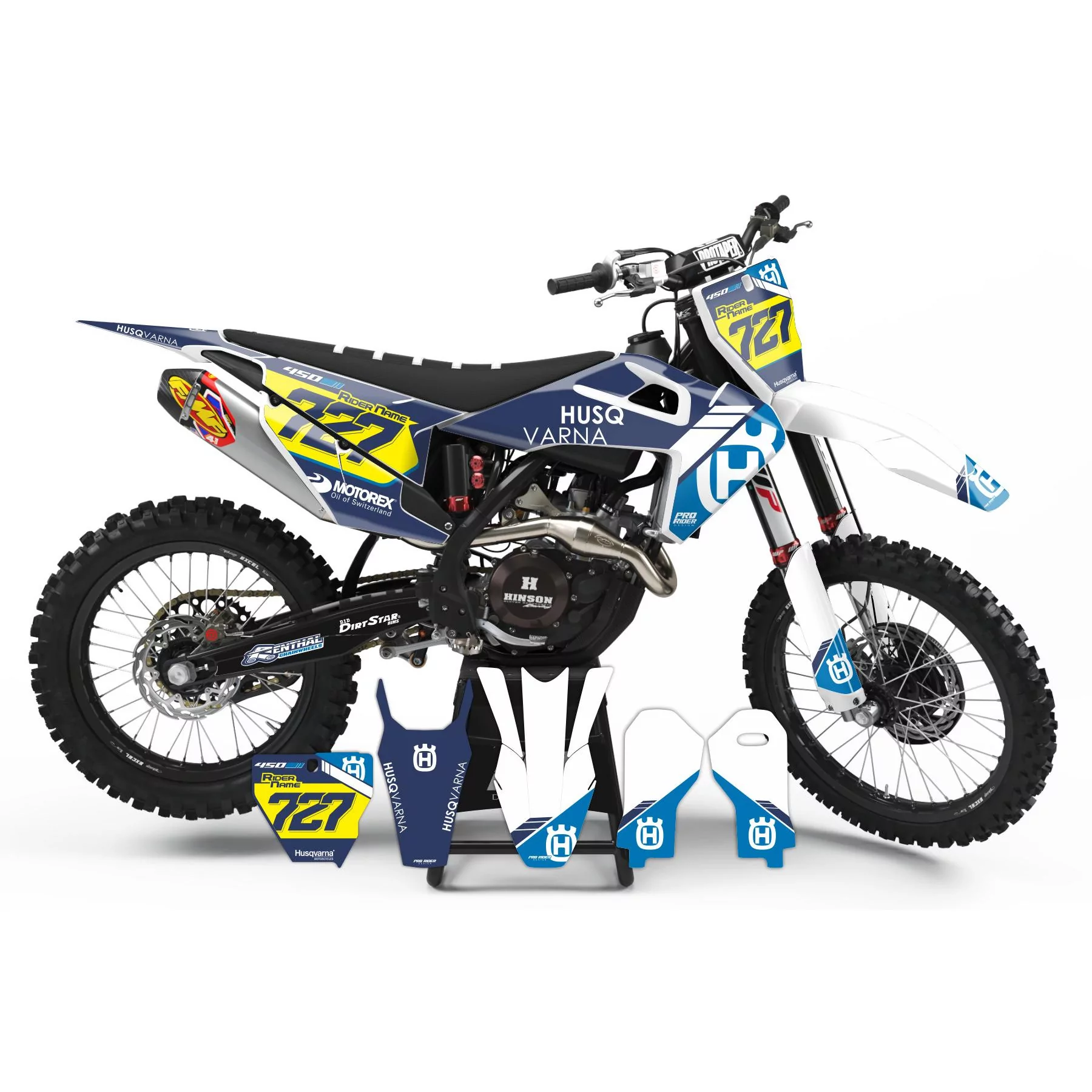 Moto stickerset STICKERSET Motocross PERSO HUSQVARNA Brexo V1