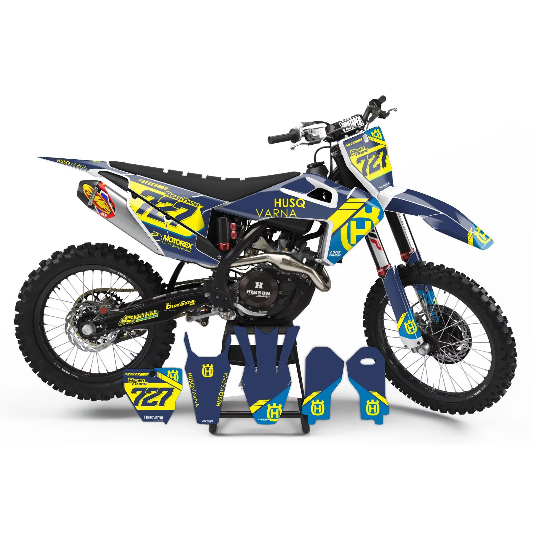 Kit adhesivos moto KIT ADHESIVOS Motocross PERSO HUSQVARNA Brexo V2