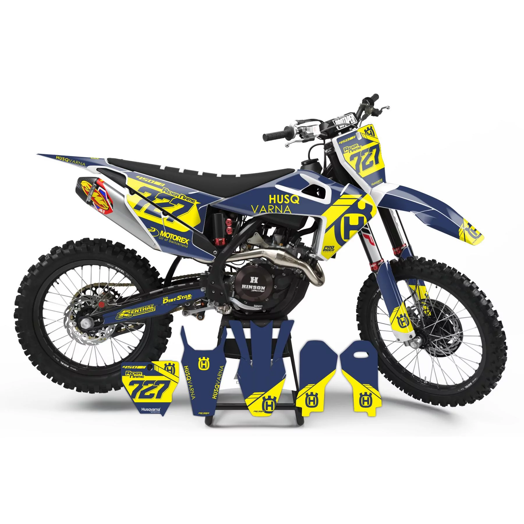 Stickerset motor STICKERSET Motocross PERSO HUSQVARNA Brexo V3