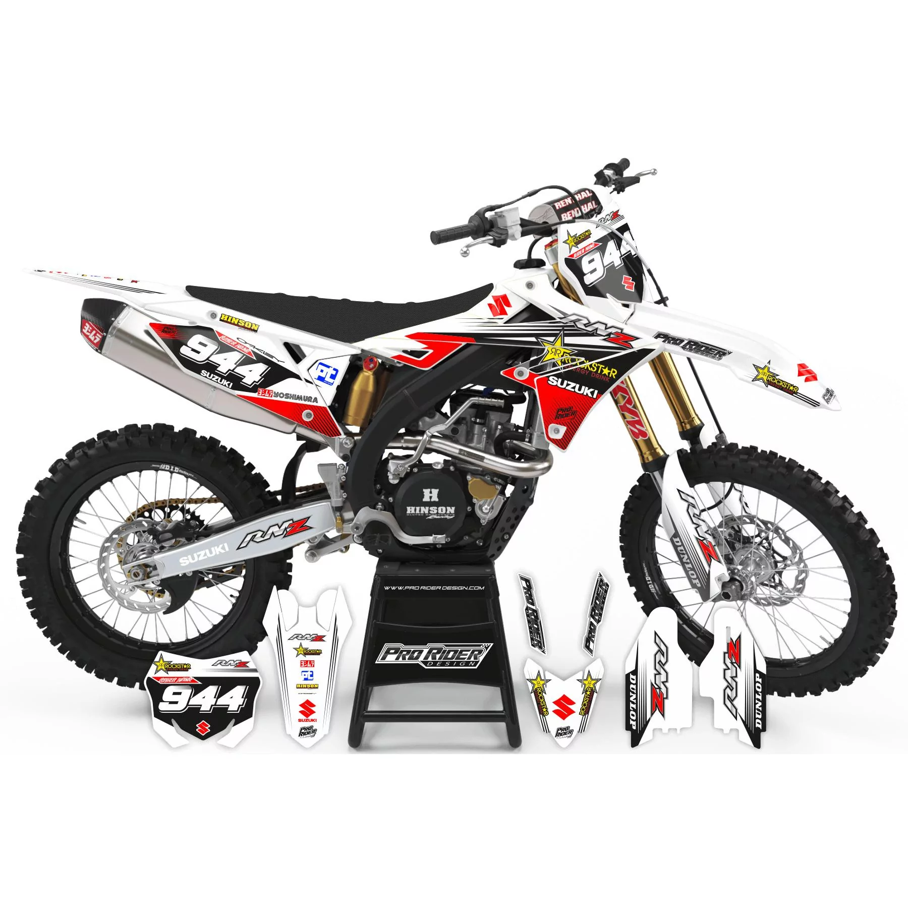 Moto stickerset STICKERSET Motocross SUZUKI PERSO OSTIL 3
