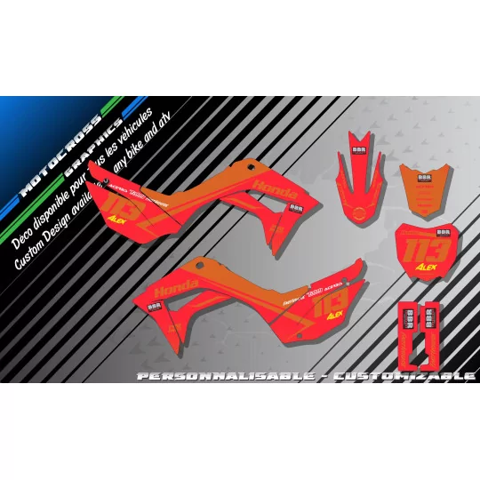 Stickerset motorfiets STICKERSET HONDA EVS TEAL