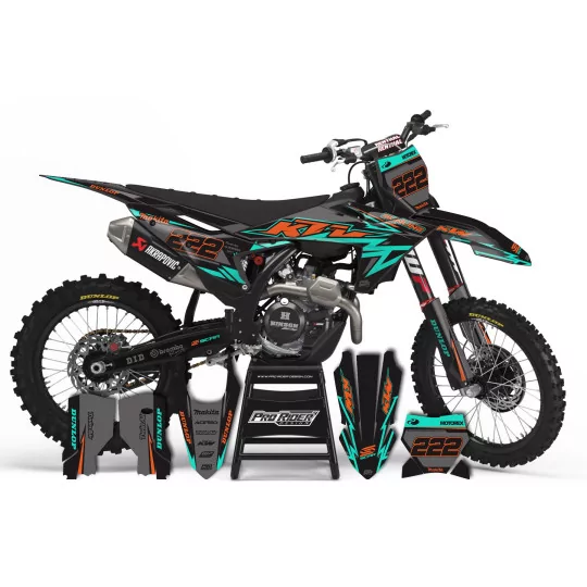 Moto stickerset STICKERSET Motocross voor KTM PERSO TRASH TEAL