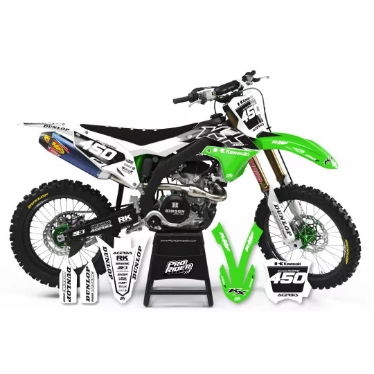 Stickerset motorfiets STICKERSET Motocross KAWASAKI MX TEST