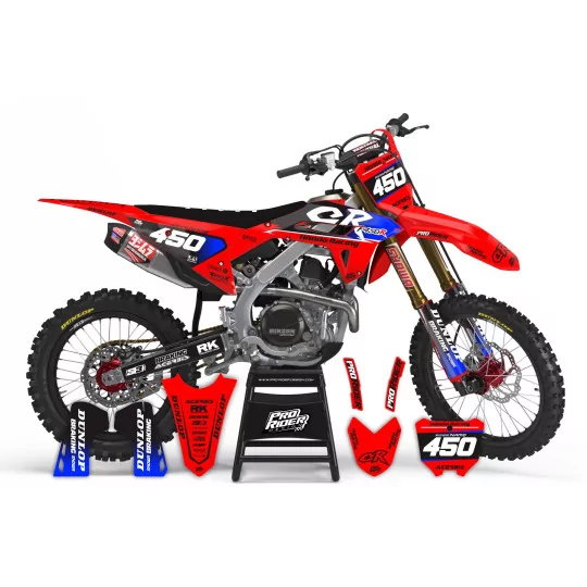 Kit adesivos moto Kit adesivos Motocross HONDA MX TEST RED GRADIENT