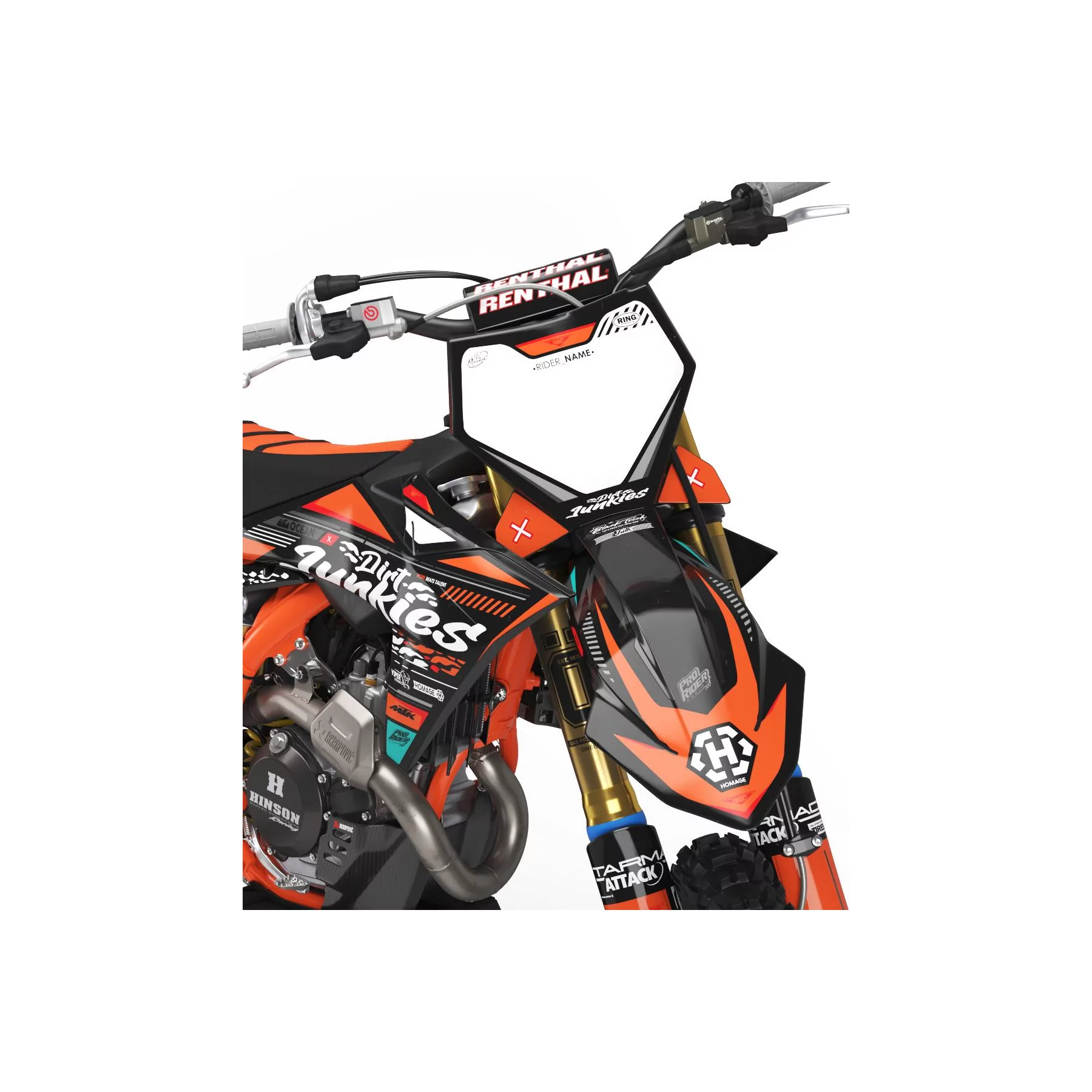 Kit adesivos moto Kit adesivos Motocross para KTM PERSO ATTACK