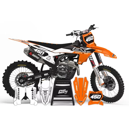 Motorcycle graphics GRAPHICS Motocross for KTM PERSO KRUZZ white