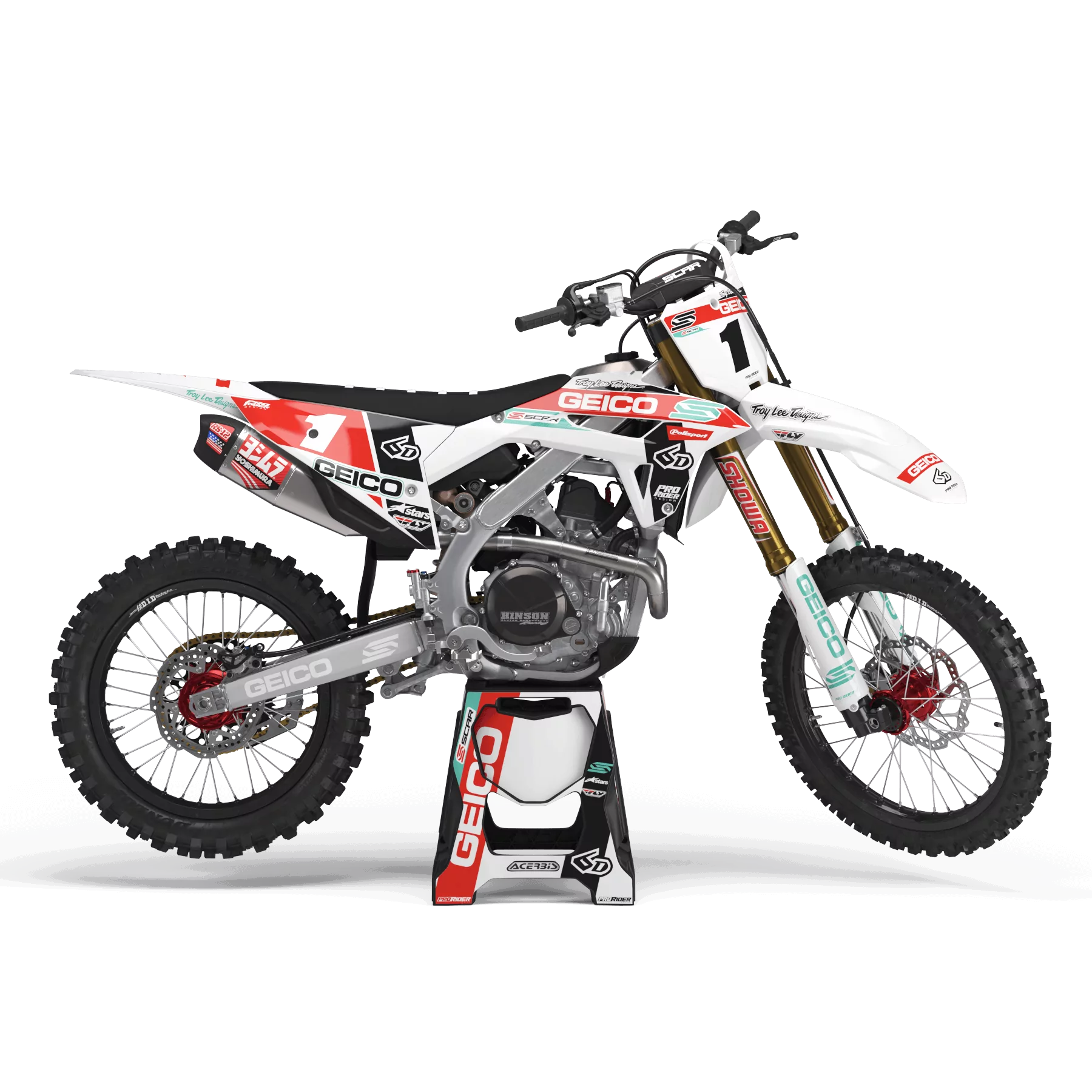 Kit adesivos moto Kit adesivos perso GEICO ONE