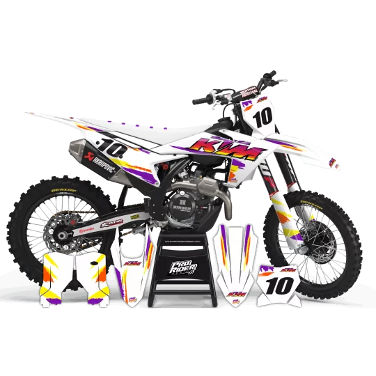 Motorstickerset STICKERSET Motocross RETRO AKRAPOVIC