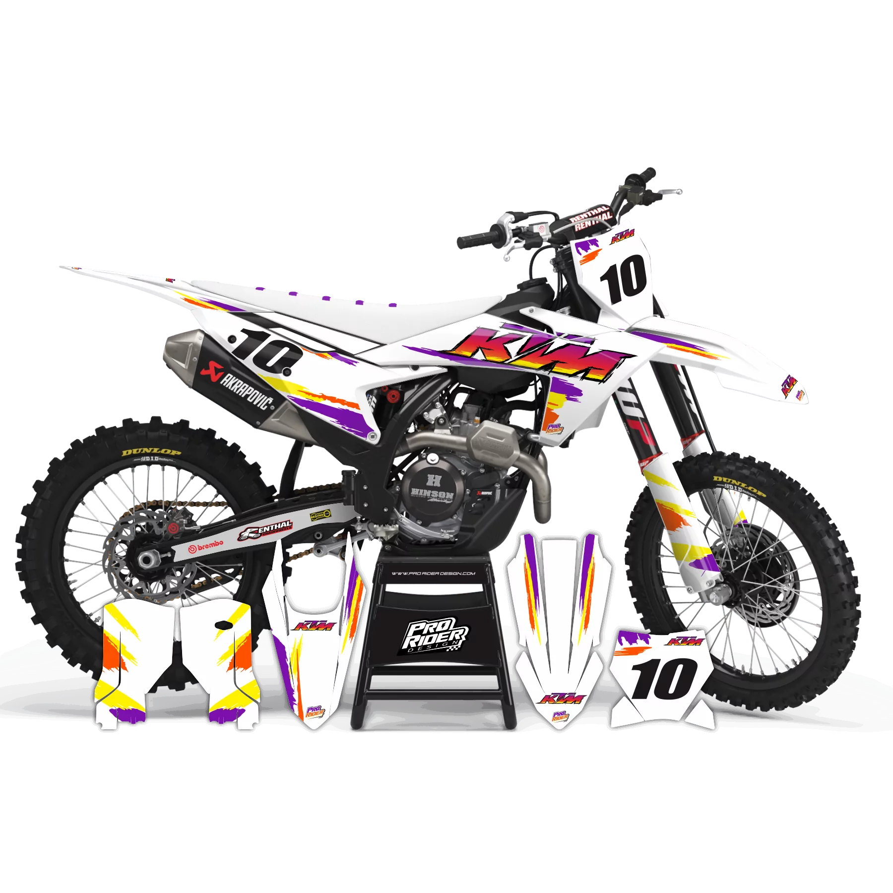 KIT ADESIVOS moto KIT ADESIVOS Motocross RETRO AKRAPOVIC
