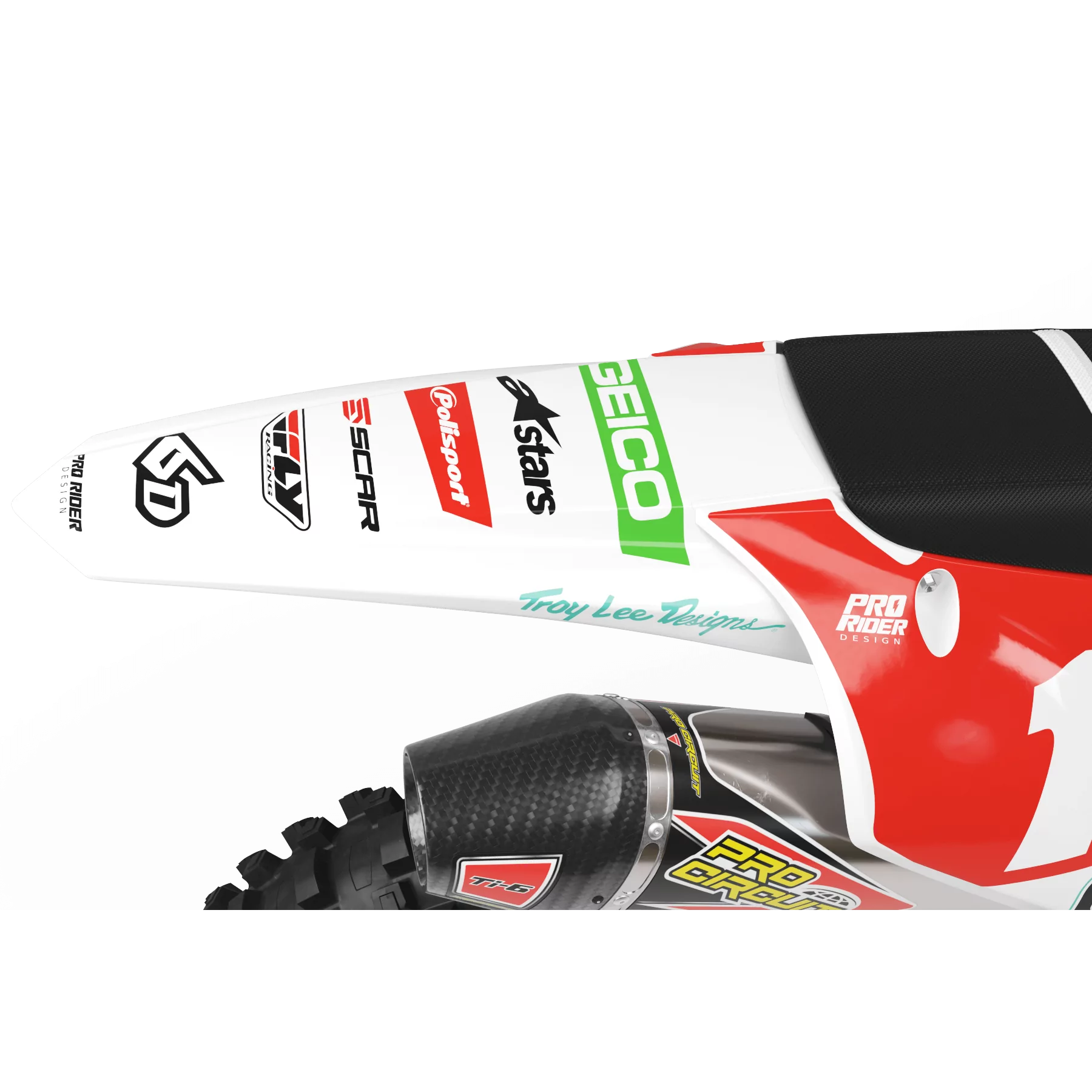 Motorstickerset Stickerset perso GEICO MILANO VOOR KAWASAKI