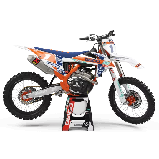 Stickerset moto Persoonlijk Stickerset Motocross GEICO DECALS