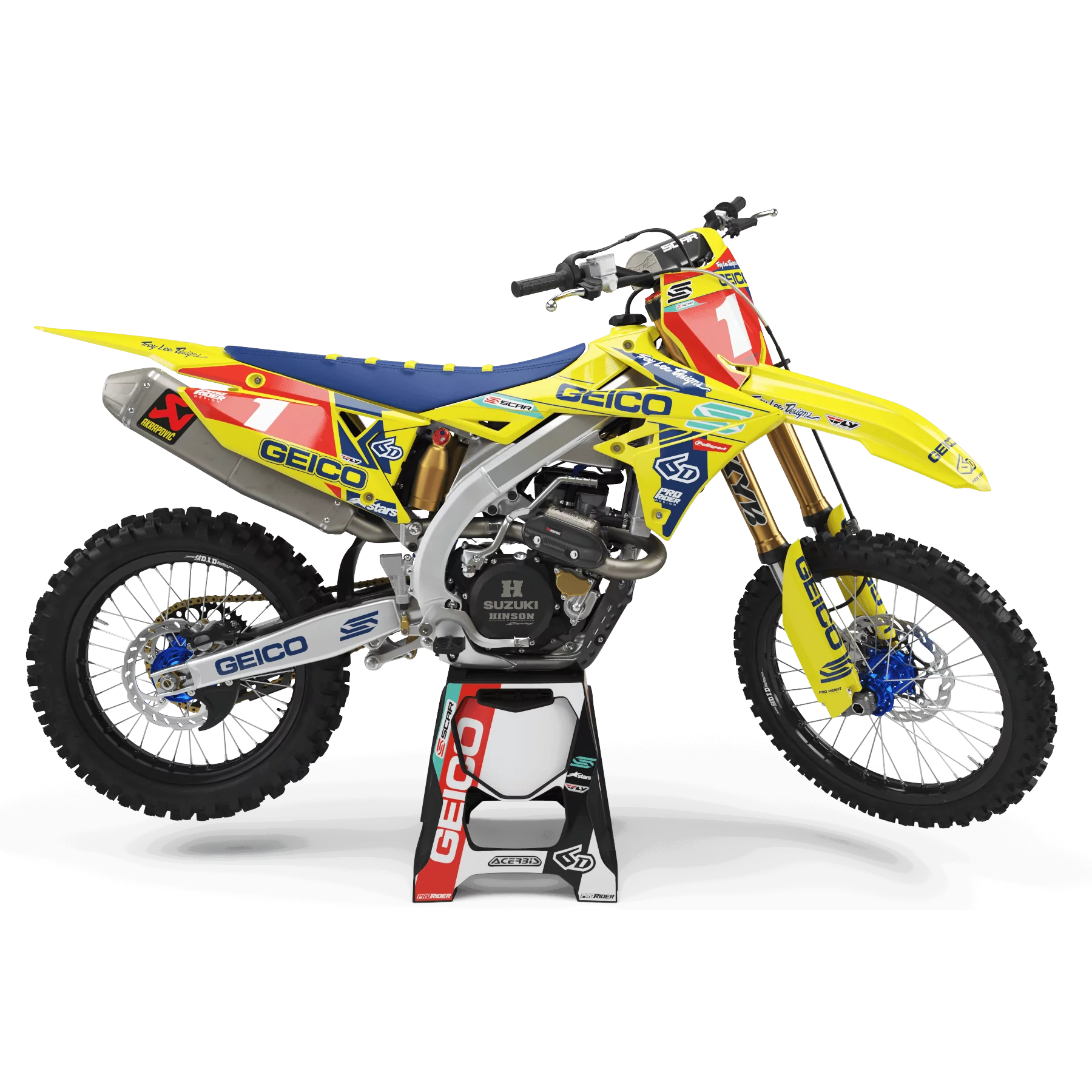 Motorrad-Dekor Persönliches Dekor GEICO SUZUKI