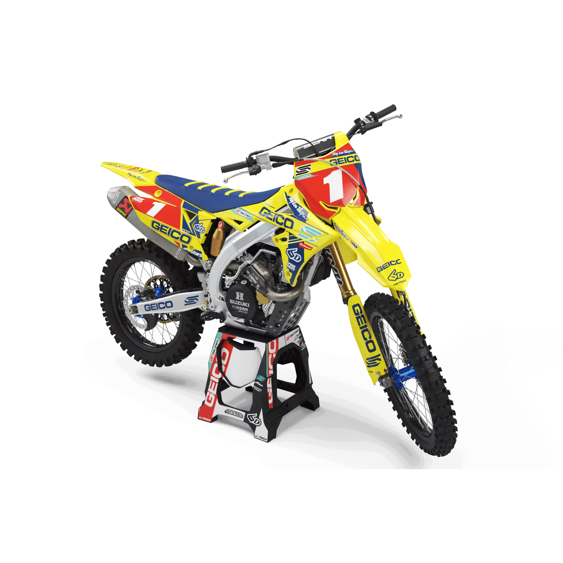 Motorrad-Dekor Dekor perso GEICO SUZUKI