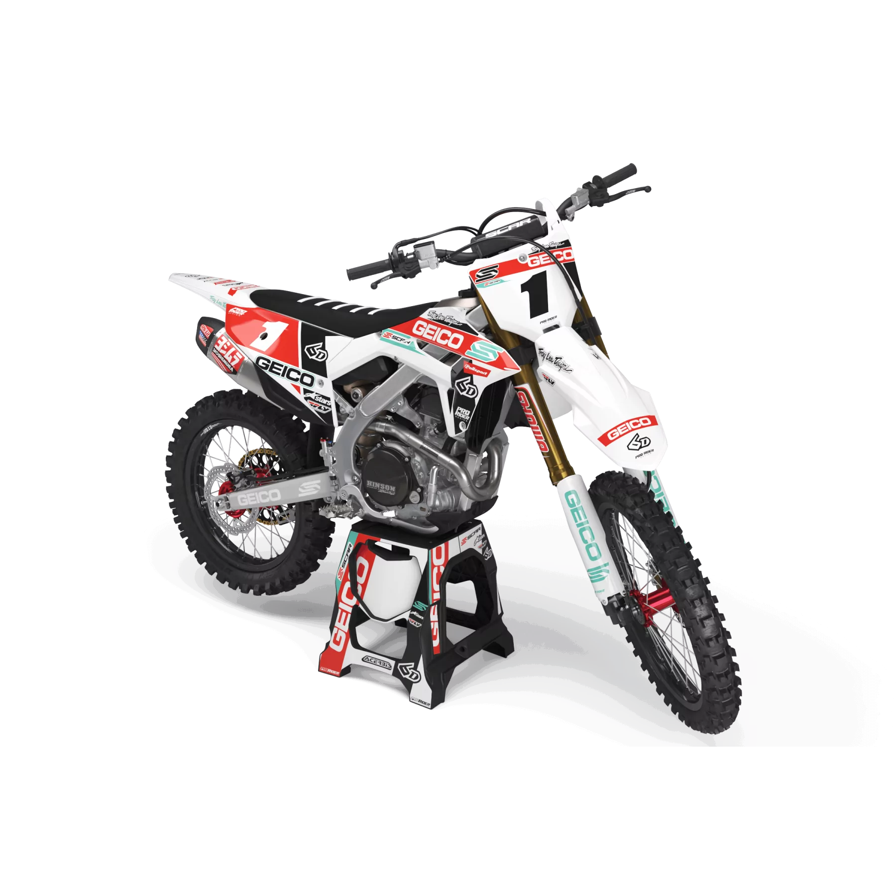 Motorcycle graphics graphics perso GEICO ONE