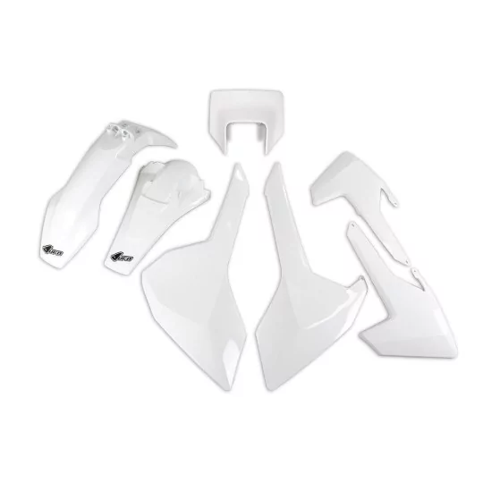 Kit adesivos moto Kit de plásticos UFO Husqvarna TE/FE 2017-2019 Branco