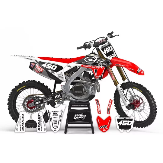grafiche moto chrome grafiche Motocross personalizzato HONDA MX TEST RED