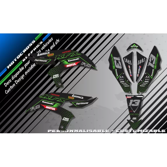 Stickerset moto STICKERSET QUAD KAWASAKI MOTUL