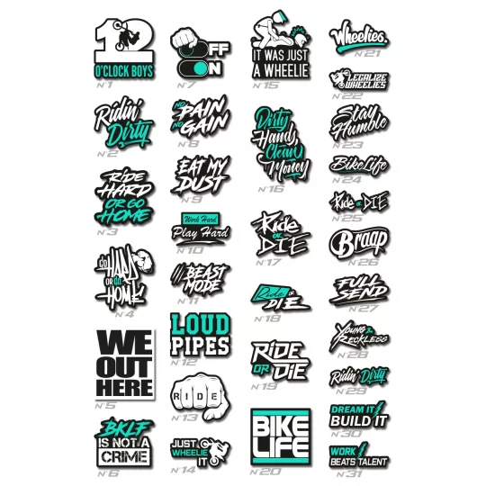 Dekor Moto STICKERS PHONE zur Auswahl