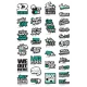 Stickerset moto HELMSTICKETS naar Keuze