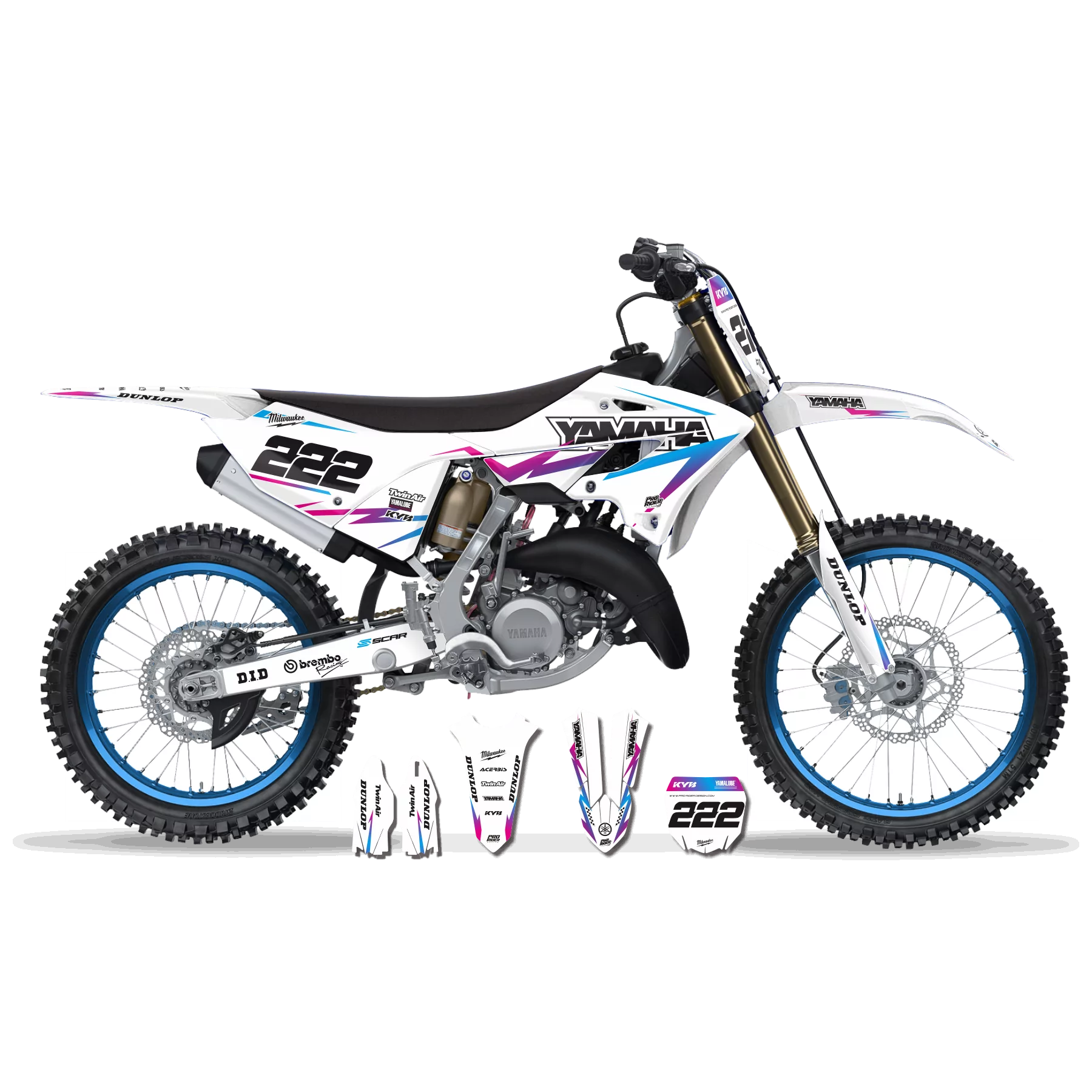 Dekor Moto Motocross YAMAHA PERSO WHITE MATADOR