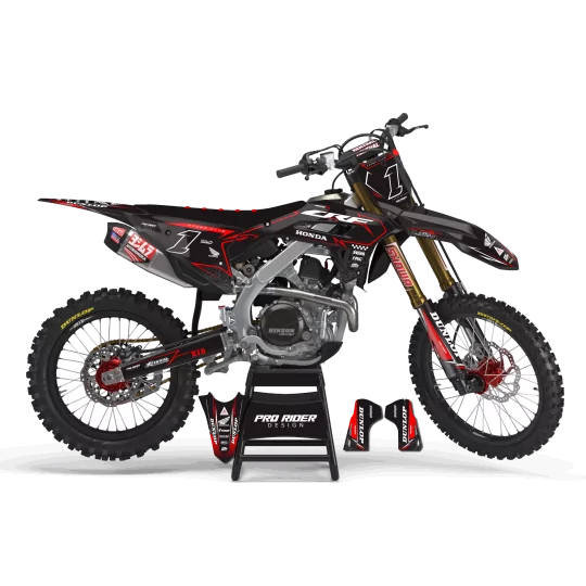 Kit adesivos moto KIT ADESIVOS Motocross HONDA SKYBOUND BLACK