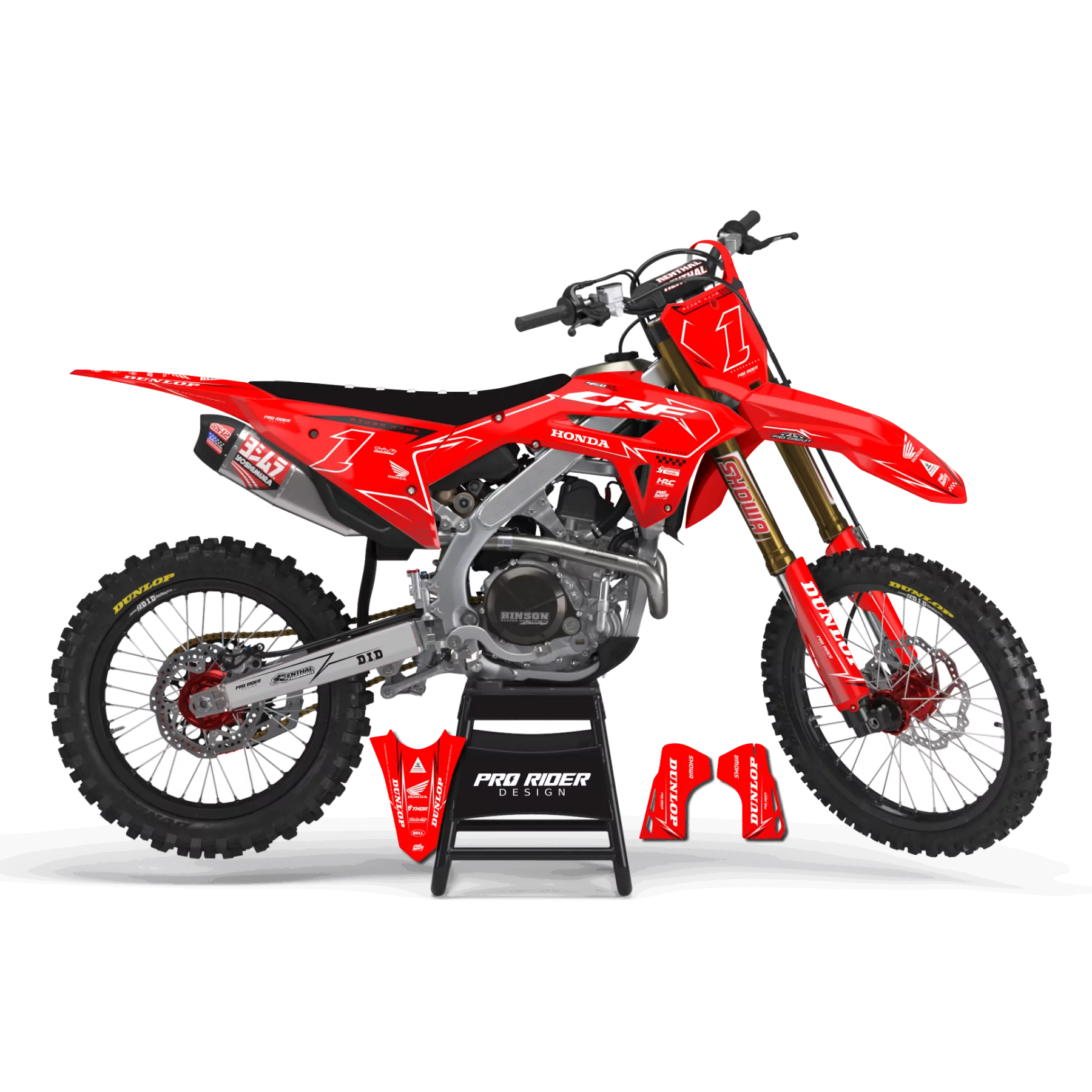Kit adesivos moto KIT ADESIVOS Motocross HONDA SKYBOUND RED