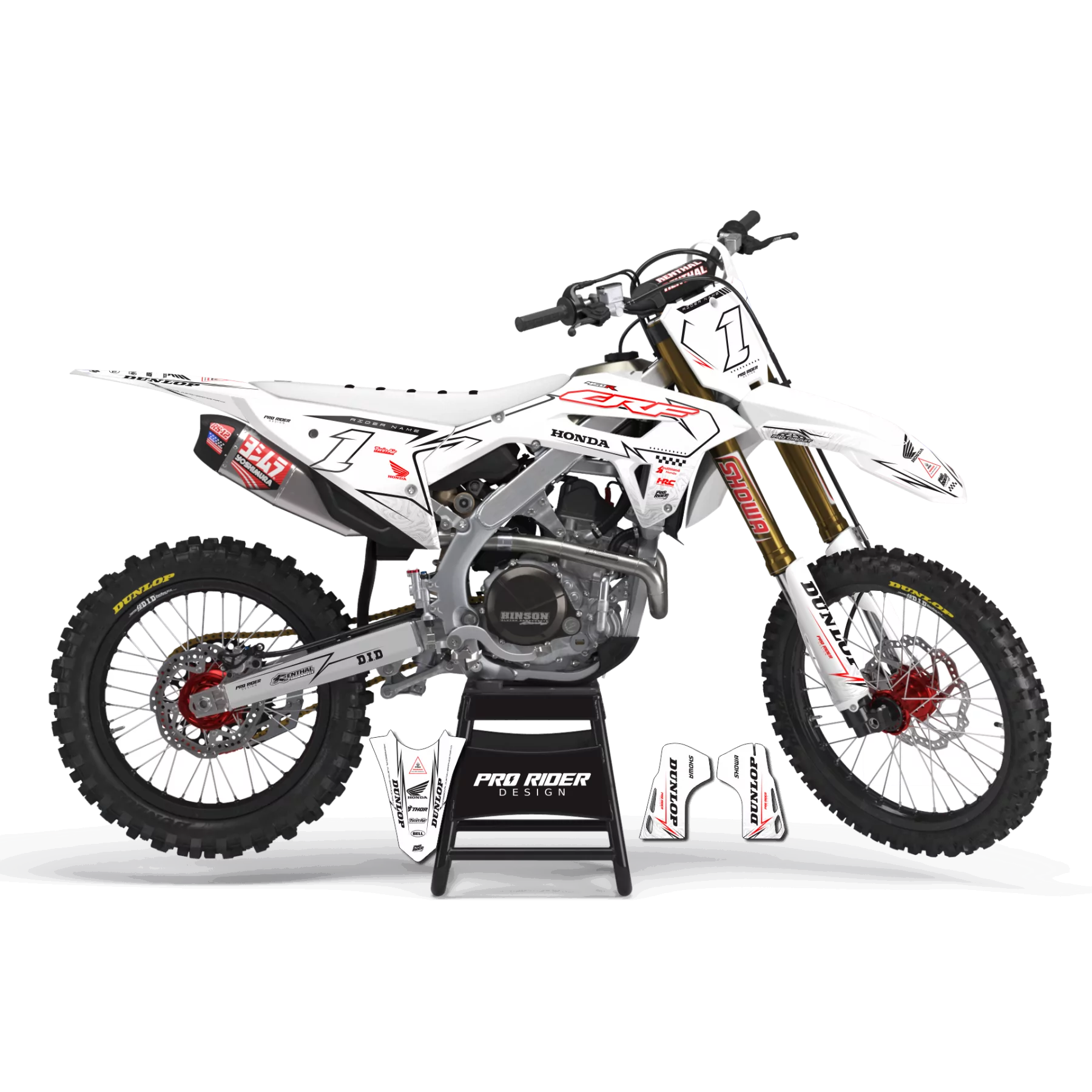 Kit adesivos moto KIT ADESIVOS Motocross HONDA SKYBOUND WHITE