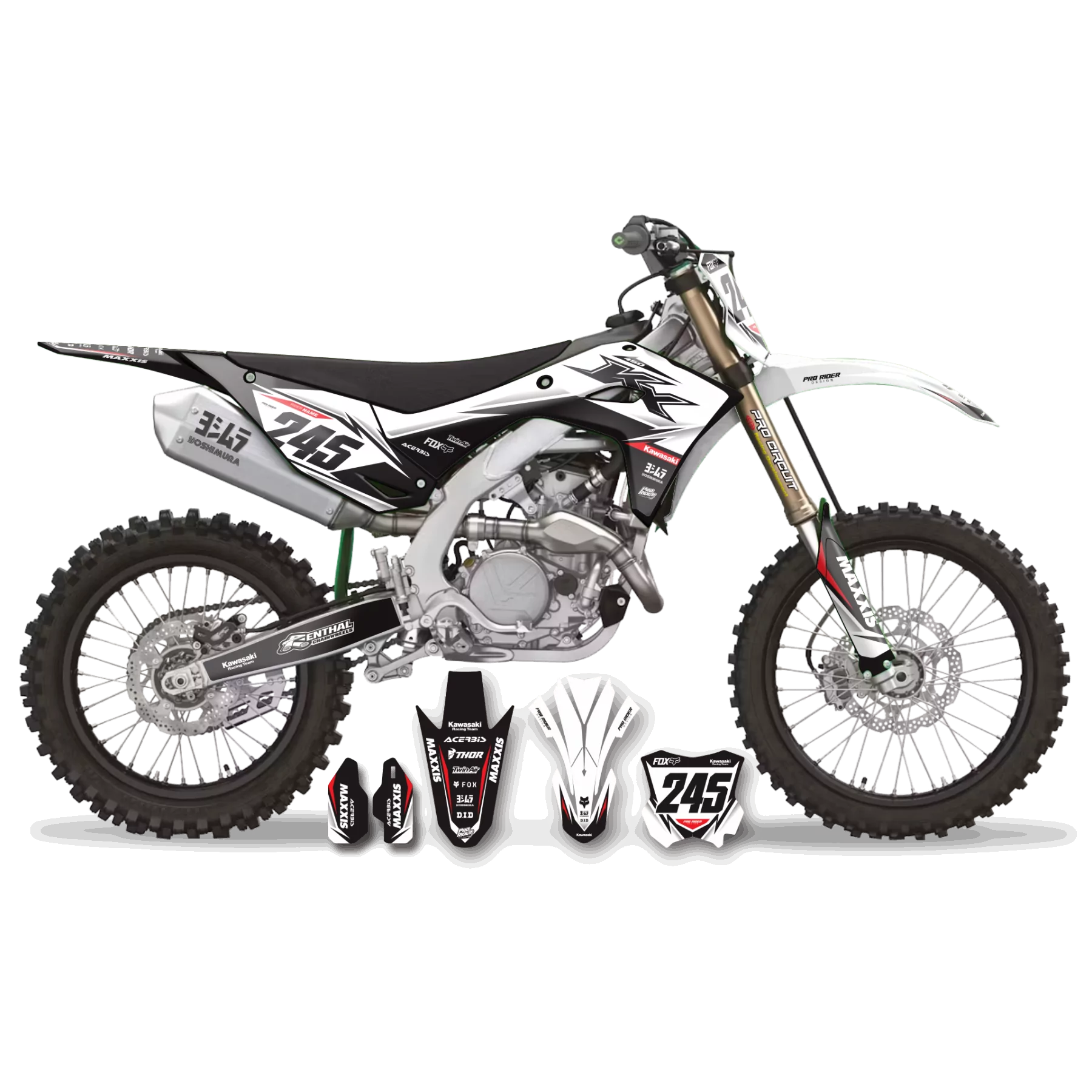 Stickerset motor STICKERSET KAWASAKI ADAPTASI WT